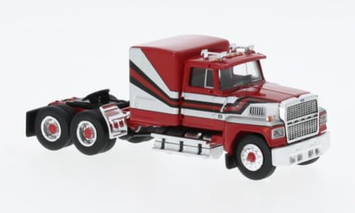 Brekina 85875 Ford LTL 9000, rot/Silber, US Truck Modell 1:87 (H0) von Brekina