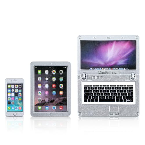 3 Stück Puppenhaus Miniatur Laptop Tablet Smartphone Puppenhaus Dekoration zubehör Miniatur zubehör für PuppeMiniaturen Szene Simulation Spielzubehör 3 Stück Puppenhaus Miniatur Laptop Tablet Smartphone Puppenhaus Dekoration zubehör Miniatur zubehör für PuppeMiniaturen Szene Simulation Spielzubehör von Bremorou