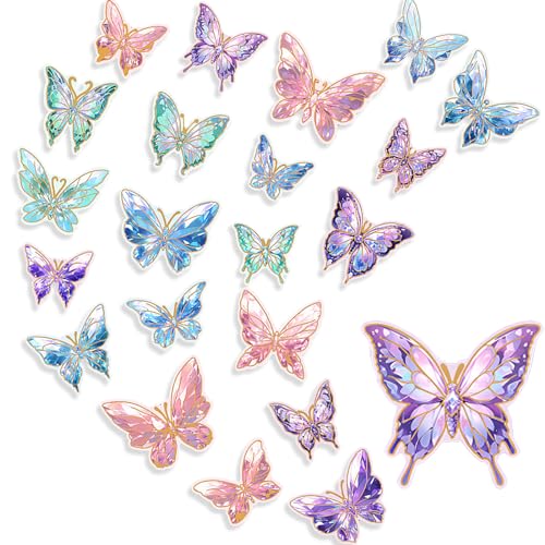 80 Stück Holografische Schmetterling Aufkleber Schmetterling Sticker Set Kinder Glitzer Schmetterlings Aufkleber Wasserfester Klebstoff Holografische Aufkleber Für Sammelalbum Tagesplaner Handyhülle 80 Stück Holografische Schmetterling Aufkleber Schmetterling Sticker Set Kinder Glitzer Schmetterlings Aufkleber Wasserfester Klebstoff Holografische Aufkleber Für Sammelalbum Tagesplaner Handyhülle von Bremorou