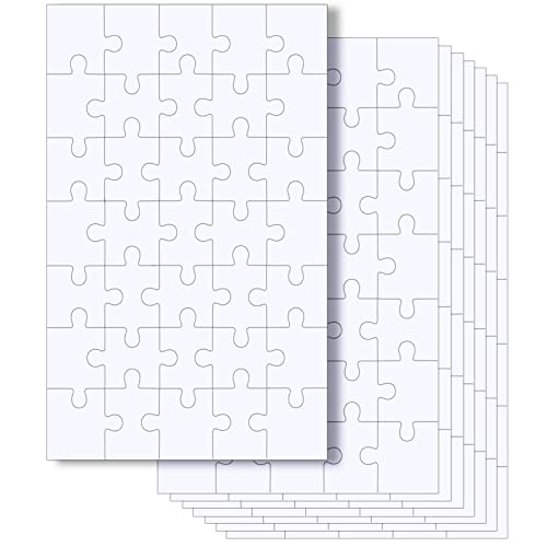 8 Stück Puzzle Selber Gestalten, Blanko 15×10 cm Zum Bemalen Personalisiert, Leeres Weiß Für Kinder Zum Malen Von Motiven Und Zum Spielen Kindergeburtstag (35 Teile) von Bremorou
