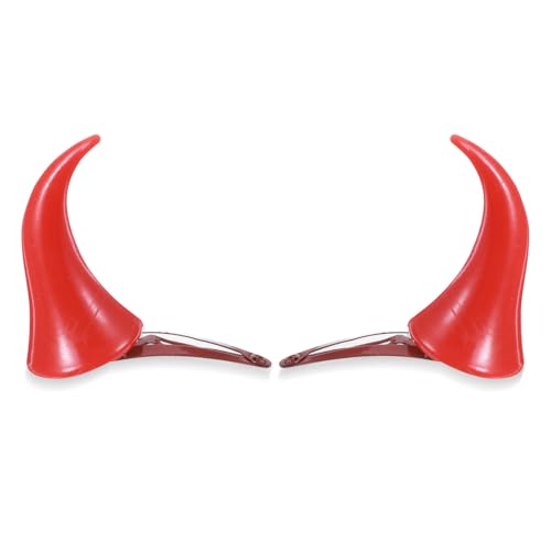 Bremorou 2 Stück Rote Teufelshorn Haarspangen, Rote Horn Haarspangen, Halloween Cosplay Zubehör Für Fasching Karneval Mottoparty Und Cosplay, Damen Und Mädchen Bremorou 2 Stück Rote Teufelshorn Haarspangen, Rote Horn Haarspangen, Halloween Cosplay Zubehör Für Fasching Karneval Mottoparty Und Cosplay, Damen Und Mädchen von Bremorou