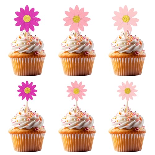 Cupcake-Topper mit Gänseblümchen-Motiv, Cupcake-Topper, Gänseblümchen, Kuchendekoration, Babyparty, Cupcake-Topper, Mädchen, Zahnstocher, Frühlingsgänseblümchen, Kuchenspieße für Geburtstag, Hochzeit Cupcake-Topper mit Gänseblümchen-Motiv, Cupcake-Topper, Gänseblümchen, Kuchendekoration, Babyparty, Cupcake-Topper, Mädchen, Zahnstocher, Frühlingsgänseblümchen, Kuchenspieße für Geburtstag, Hochzeit von Bremorou