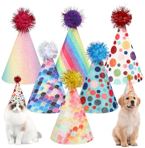 Hunde Geburtstag, 6 Stück Partyhüte Party Set Geburtstag Hut Hund Geburtstag Hut Katzen Geburtstag Deko Niedliche Katzen Hundegeburtstag Hüte Mit Bommeln Für Hochzeiten Welpen Kätzchen Partyhüte Hunde Geburtstag, 6 Stück Partyhüte Party Set Geburtstag Hut Hund Geburtstag Hut Katzen Geburtstag Deko Niedliche Katzen Hundegeburtstag Hüte Mit Bommeln Für Hochzeiten Welpen Kätzchen Partyhüte von Bremorou