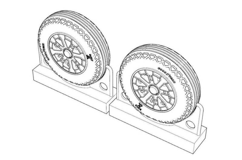 F4U Corsair Ribbed-Diamond Thread Wheels set von Brengun