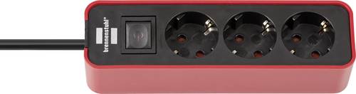 Brennenstuhl 1153230070 Steckdosenleiste mit Schalter 3fach Rot/Schwarz Schutzkontakt 1St. von Brennenstuhl