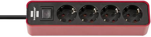 Brennenstuhl 1153240070 Steckdosenleiste mit Schalter 4fach Rot, Schwarz Schutzkontakt 1St. von Brennenstuhl