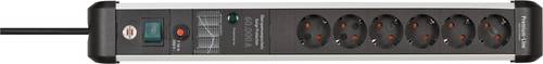 Brennenstuhl 1391010600 Überspannungsschutz-Steckdosenleiste Aluminium (eloxiert), Schwarz Schutzko von Brennenstuhl