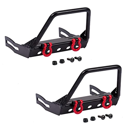 Brensty 2X Metall RC Rock Crawler Auto Front StoßStange für 1/10 RC Crawler Axial SCX10 TRX4 D90 CC01 Upgrade Teile, B. von Brensty