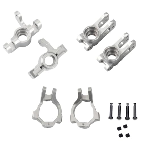 Brensty 6-Teiliges Metall-Vorderspindel- und TräGer-Hinterradnaben-Set für Lasernut U4 Tenacity TT//DB Pro 1/10 RC Car Upgrades Parts von Brensty