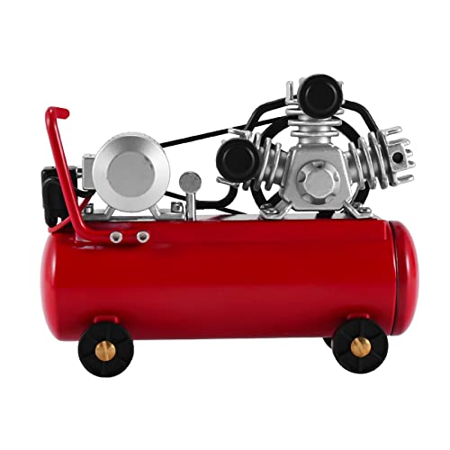 Brensty Metall Luft Kompressor Aufblasbare Pumpe für Axial SCX10 TRX4 D12 C24 MN D90 MN99S 1/10 1/12 1/16 RC Auto,Rot von Brensty