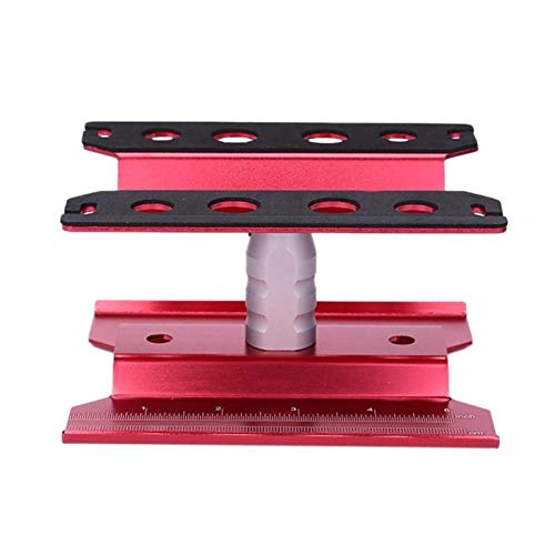 Brensty Metall RC Auto Arbeitsplatz Arbeiten Stand Reparatur 360 Grad Drehung für 1/8 1/10 1/12 1/16 Modelle, Rot von Brensty