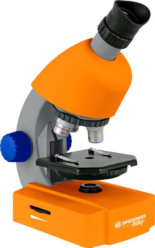 Bresser Optik 8851301 Mikroskop Junior 40x-640x orange Kinder-Mikroskop Monokular 640 x Durchlicht von Bresser Optik