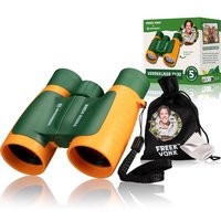Bresser 11803 - FREEK VONK x BRESSER Kinder-Fernglas (grün/orange) 3x30, mit Tasche von Bresser