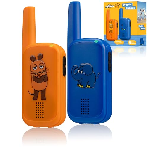 Bresser DieMaus Walkie-Talkies für Kinder, 500m Reichweite, 1 Kanal, lustiges Maus- und Elefant-Design, inklusive Gürtelclips Bresser DieMaus Walkie-Talkies für Kinder, 500m Reichweite, 1 Kanal, lustiges Maus- und Elefant-Design, inklusive Gürtelclips von Bresser