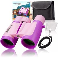 Bresser Junior 8880330 - Kinderfernglas 3x30, 3-fache Vergrößerung, 30mm Objektiv, mit Tasche, Tragriemen und Reinigungstuch, pink, STEM Bresser Junior 8880330 - Kinderfernglas 3x30, 3-fache Vergrößerung, 30mm Objektiv, mit Tasche, Tragriemen und Reinigungstuch, pink, STEM von Bresser