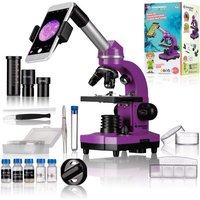 Bresser Junior - Schüler-Mikroskop Biolux SEL (violett), Auf- und Durchlichtmikroskop mit 40x-1.600-facher Vergrößerung von Bresser