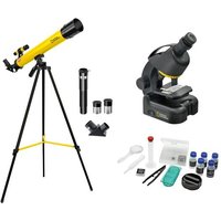 National Geographic 9118300 - Teleskop + Mikroskop Set für Einsteiger mit umfangreichen Zubehör, gelb/schwarz, Linsenteleskop National Geographic 9118300 - Teleskop + Mikroskop Set für Einsteiger mit umfangreichen Zubehör, gelb/schwarz, Linsenteleskop von Bresser