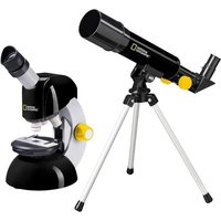 National Geographic 9118400 - Teleskop + Mikroskop Set, Linsen-Teleskop mit 29-facher Vergrößerung, Mikroskop mit 640-facher Vergrößerung von Bresser