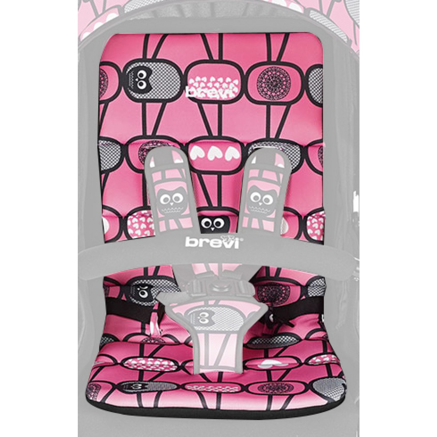 Matratze für Kinderwagen Brevi Mini Large Pink Owls Matratze für Kinderwagen Brevi Mini Large Pink Owls von Brevi
