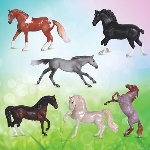 Breyer Horses Mini Whinnies Barn Surprise | 3 Pferde | zufällige Auswahl | Maßstab 1:64 | Pferde messen 5,1 x 3,8 cm | Modell #B-MW-10054 von Breyer