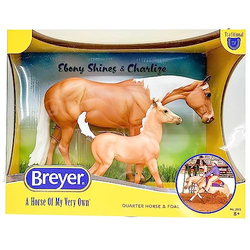 Breyer Horses Traditional Series Ebony Shines & Charlize | 2 Pferde Set | Pferde Spielzeugmodell | 29,2 x 22,9 cm | Maßstab 1:9 | Modell #1872, Palomino Breyer Horses Traditional Series Ebony Shines & Charlize | 2 Pferde Set | Pferde Spielzeugmodell | 29,2 x 22,9 cm | Maßstab 1:9 | Modell #1872, Palomino von Breyer