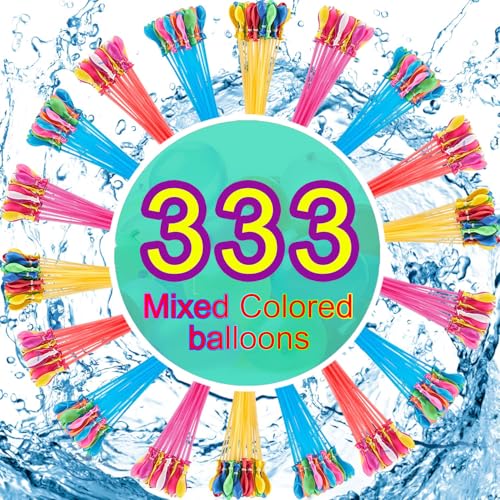 Brezoy 333 Stück Wasserbomben Selbstschließend, Wasserballons Sekunden Schnellfüller Wasser Luftballons Bunt Gemischt Wasserballons, Biologisch Abbaubare Cluster Wasser Ballons Heißen Sommerpartys Brezoy 333 Stück Wasserbomben Selbstschließend, Wasserballons Sekunden Schnellfüller Wasser Luftballons Bunt Gemischt Wasserballons, Biologisch Abbaubare Cluster Wasser Ballons Heißen Sommerpartys von Brezoy