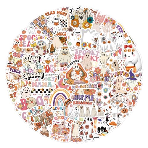 Bric Dodo 100 Stück Halloween Cartoon Aufkleber Auto Laptop Telefon Gitarre Skateboard Motorrad Fahrrad Halloween Stickers Set Vinyl Wasserdicht Aesthetic Aufkleber für Jugendliche Kinder Erwachsene von Bric Dodo