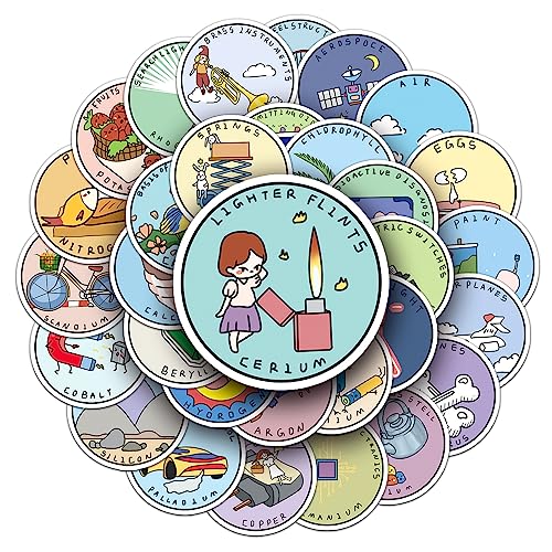 118 Stück Periodic Table of the Elements Aufkleber Auto Laptop Telefon Gitarre Skateboard Motorrad Fahrrad Stickers Set Vinyl Wasserdicht Aesthetic Aufkleber für Jugendliche Kinder Erwachsene 118 Stück Periodic Table of the Elements Aufkleber Auto Laptop Telefon Gitarre Skateboard Motorrad Fahrrad Stickers Set Vinyl Wasserdicht Aesthetic Aufkleber für Jugendliche Kinder Erwachsene von Bric Dodo