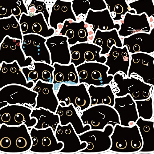 Bric Dodo 40 Stück Katze Aufkleber Auto Laptop Telefon Gitarre Skateboard Motorrad Fahrrad Cat Stickers Set Vinyl Wasserdicht Aesthetic Aufkleber für Jugendliche Kinder Erwachsene von Bric Dodo