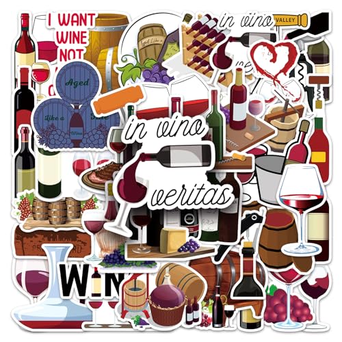 Bric Dodo 50 Stück Rotwein Aufkleber Auto Laptop Telefon Gitarre Skateboard Motorrad Fahrrad Red Wine Stickers Set Vinyl Wasserdicht Aesthetic Aufkleber für Jugendliche Kinder Erwachsene Bric Dodo 50 Stück Rotwein Aufkleber Auto Laptop Telefon Gitarre Skateboard Motorrad Fahrrad Red Wine Stickers Set Vinyl Wasserdicht Aesthetic Aufkleber für Jugendliche Kinder Erwachsene von Bric Dodo