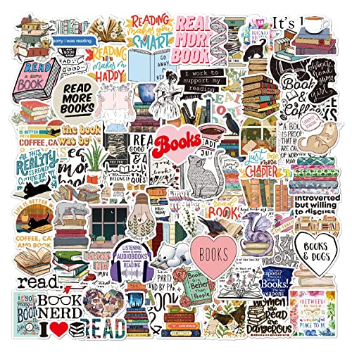 Bric Dodo 100 Stück Lesen Aufkleber Auto Laptop Telefon Gitarre Skateboard Motorrad Fahrrad Lesen Stickers Set Vinyl Wasserdicht Aesthetic Aufkleber für Jugendliche Kinder Erwachsene von Bric Dodo