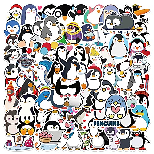 Bric Dodo 100 Stück Pinguin Aufkleber Auto Laptop Telefon Gitarre Skateboard Motorrad Fahrrad Pinguin Stickers Set Vinyl Wasserdicht Aesthetic Aufkleber für Jugendliche Kinder Erwachsene von Bric Dodo