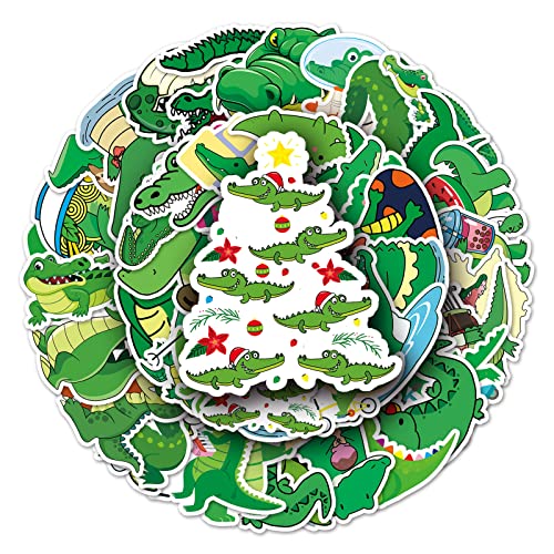 Bric Dodo 50 Stück Crocodile Aufkleber Auto Laptop Telefon Gitarre Skateboard Motorrad Fahrrad Krokodil Stickers Set Vinyl Wasserdicht Aesthetic Aufkleber für Jugendliche Kinder Erwachsene von Bric Dodo