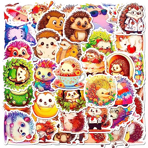 Bric Dodo 50 Stück Hedgehog Aufkleber Auto Laptop Telefon Gitarre Skateboard Motorrad Fahrrad Eichhörnchen Stickers Set Vinyl Wasserdicht Aesthetic Aufkleber für Jugendliche Kinder Erwachsene von Bric Dodo