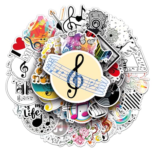 Bric Dodo 50 Stück Musical Notation Aufkleber Auto Laptop Telefon Gitarre Skateboard Motorrad Fahrrad Musik Stickers Set Vinyl Wasserdicht Aesthetic Aufkleber für Jugendliche Kinder Erwachsene Bric Dodo 50 Stück Musical Notation Aufkleber Auto Laptop Telefon Gitarre Skateboard Motorrad Fahrrad Musik Stickers Set Vinyl Wasserdicht Aesthetic Aufkleber für Jugendliche Kinder Erwachsene von Bric Dodo