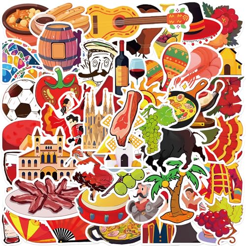 Bric Dodo 50 Stück Spanish Aufkleber Auto Laptop Telefon Gitarre Skateboard Motorrad Fahrrad Spanien Stickers Set Vinyl Wasserdicht Aesthetic Aufkleber für Jugendliche Kinder Erwachsene Bric Dodo 50 Stück Spanish Aufkleber Auto Laptop Telefon Gitarre Skateboard Motorrad Fahrrad Spanien Stickers Set Vinyl Wasserdicht Aesthetic Aufkleber für Jugendliche Kinder Erwachsene von Bric Dodo