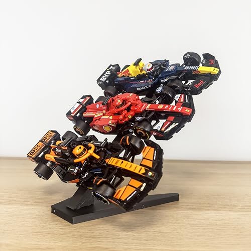 Brick Nest Regal Display Riser - Kompatibel mit Lego Formel 1 Speed Champions - Display Regale F1 Ständer (3 Ständer) von Brick Nest