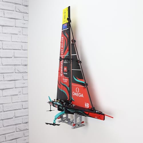 Brick Nest Wandhalterung für LEGO AC75 Yacht 42174 - Metall, Display, Rot und Weiß von Brick Nest