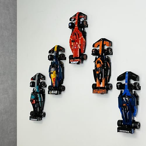 Brick Nest Wandhalterung kompatibel mit F1 Speed Champions Rennwagen (5 Halterungen) von Brick Nest
