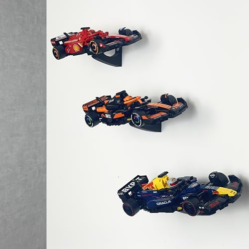 Brick Nest Wandhalterung kompatibel mit Lego F1 Speed Champions Rennwagen Formel 1 Display Stand (5 Wandhalterungen) von Brick Nest