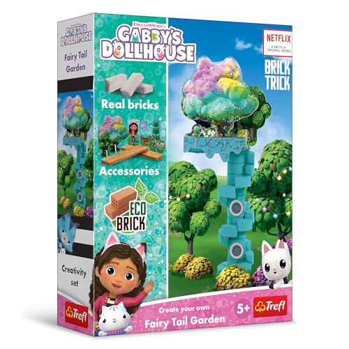 Brick Trick 61959 Gabby's Dollhouse Katzenhaus Gabi Trefl Fairy Tail Garden-Bauen, Haus der Fee, ÖKO Ziegelsteine, Wiederverwendbar, Kreativ-Set für Kinder ab 5 Jahren, Multicoloured, S Brick Trick 61959 Gabby's Dollhouse Katzenhaus Gabi Trefl Fairy Tail Garden-Bauen, Haus der Fee, ÖKO Ziegelsteine, Wiederverwendbar, Kreativ-Set für Kinder ab 5 Jahren, Multicoloured, S von Brick Trick