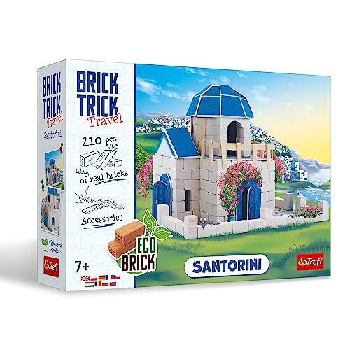 Brick Trick Trefl Travel: Santorini - Bauen mit Ziegelsteinen, Reisen, weiß getünchtes Haus, Griechenland, Stadt Oia, ÖKO Ziegelsteine, 210 Bausteine, Kreativ-Set für Kinder ab 7 Jahren Brick Trick Trefl Travel: Santorini - Bauen mit Ziegelsteinen, Reisen, weiß getünchtes Haus, Griechenland, Stadt Oia, ÖKO Ziegelsteine, 210 Bausteine, Kreativ-Set für Kinder ab 7 Jahren von Brick Trick