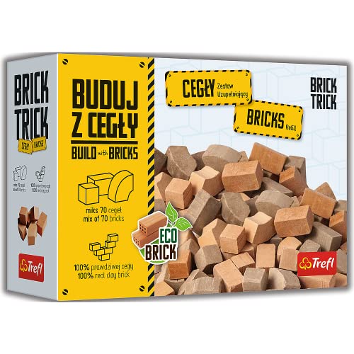Trefl Brick Trick BAU mit den Ziegeln - Nachfüllset, 100% Natürlicher Ziegel, Burgziegel, 70 Teile, ECO Bricks, wiederverwendbar, für Baufans, Kreativset für Kinder ab 6 Jahren Trefl Brick Trick BAU mit den Ziegeln - Nachfüllset, 100% Natürlicher Ziegel, Burgziegel, 70 Teile, ECO Bricks, wiederverwendbar, für Baufans, Kreativset für Kinder ab 6 Jahren von Brick Trick
