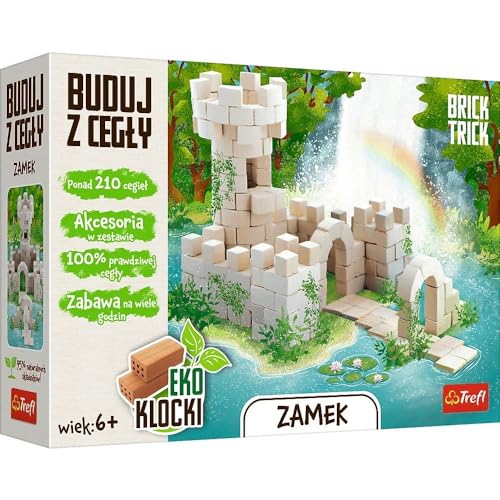 Trefl Brick Trick Bauen aus Ziegel - Schloss - 100% Naturziegel, Turm, EKO Ziegelsteine, DIY Über 210 Ziegel, Wiederverwendbar, Für Baufans, Kreativ-Set für Kinder ab 6 Jahren Trefl Brick Trick Bauen aus Ziegel - Schloss - 100% Naturziegel, Turm, EKO Ziegelsteine, DIY Über 210 Ziegel, Wiederverwendbar, Für Baufans, Kreativ-Set für Kinder ab 6 Jahren von Brick Trick