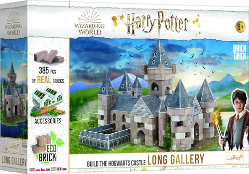 Trefl Brick Trick Build with Bricks – Long Gallery - Harry Potter, Hogwarts, Magie, Über 385 Bausteine, ECO Baustein, DIY, Wiederverwendbar, Kreativset für Kinder ab 8 Jahren. von Brick Trick