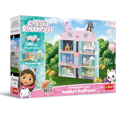 Trefl - Brick Trick Gabby's Dollhouse: Gabby's Dollhouse- Bauen mit Ziegelsteinen, ÖKO Ziegelsteine, 280 Bausteine, Wiederverwendbar, Kreativ-Set für Kinder ab 5 Jahren Trefl - Brick Trick Gabby's Dollhouse: Gabby's Dollhouse- Bauen mit Ziegelsteinen, ÖKO Ziegelsteine, 280 Bausteine, Wiederverwendbar, Kreativ-Set für Kinder ab 5 Jahren von Brick Trick