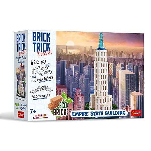 Trefl - Brick Trick Travel: Empire State Building - Bauen mit Brick Travel, New York City, EKO Brick Bricks, 420 Bausteine, wiederverwendbar, Kreativ-Set für Kinder ab 7 Jahren Trefl - Brick Trick Travel: Empire State Building - Bauen mit Brick Travel, New York City, EKO Brick Bricks, 420 Bausteine, wiederverwendbar, Kreativ-Set für Kinder ab 7 Jahren von Brick Trick
