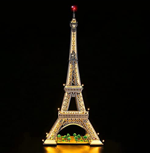 BrickBling Dekorationsbeleuchtungsset für Lego The Eiffel Tower Building Set, Led Licht Set für Lego 10307 Eiffel Tower Architecture Kreative Spielzeug (Nur Beleuchtungsset,Baustein Nicht enthalten) von BrickBling