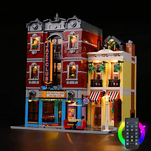 BrickBling Fernbedienung Dekorationsbeleuchtungsset für Lego 10312 Jazz Club Building Set, Licht-Kit für Jazz Club Lego Kreative Spielzeug (Nur Lichter, kein Lego) von BrickBling