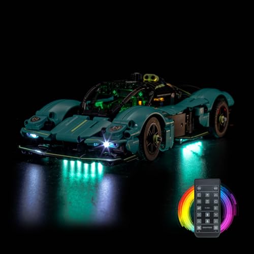 BrickBling Fernbedienung Licht-Kit Kompatibel mit Lego Aston Martin Valkyrie 42208 (Kein Modell), Led Beleuchtungs Set Compatible with Lego 42208 Aston Martin Valkyrie Kreative Spielzeug von BrickBling